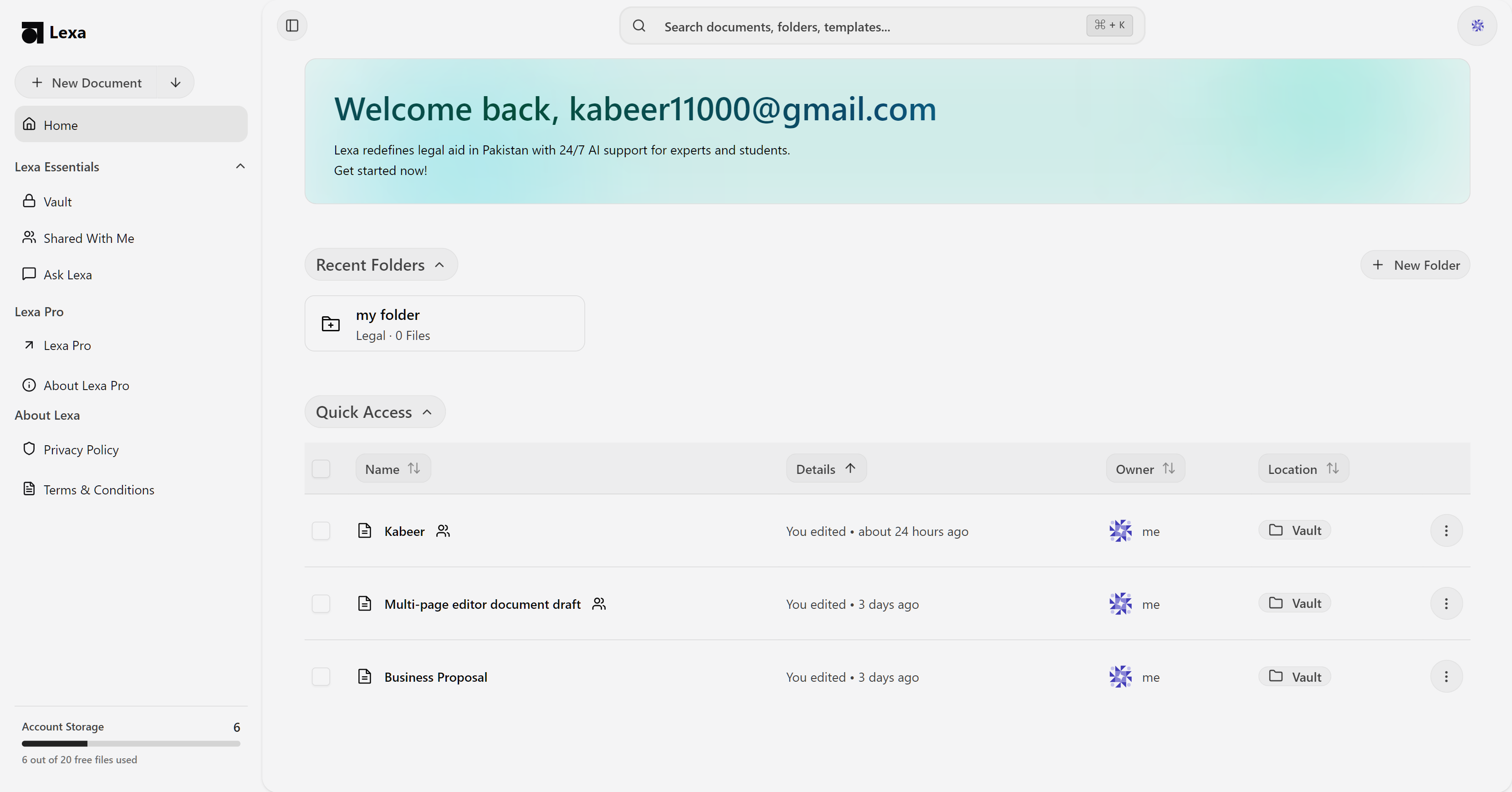 AI Legal Assistant Platform Development for Lexa - Image 1
